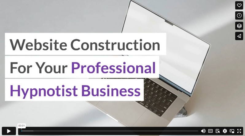 Website Construction For Your Professional Hypnotist Business