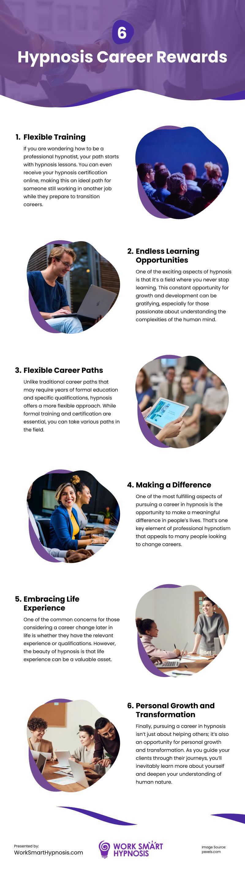 6 Hypnosis Career Rewards Infographic