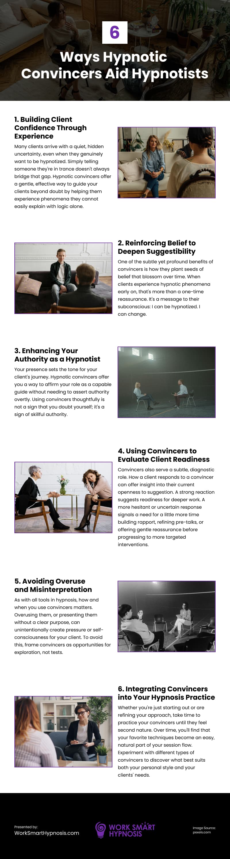 6 Ways Hypnotic Convincers Aid Hypnotists Infographic